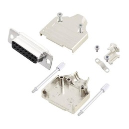 1 pcs : MHDM15-DB15S-K - 15 WAY D-SUB HOOD DIE CAST TOP E