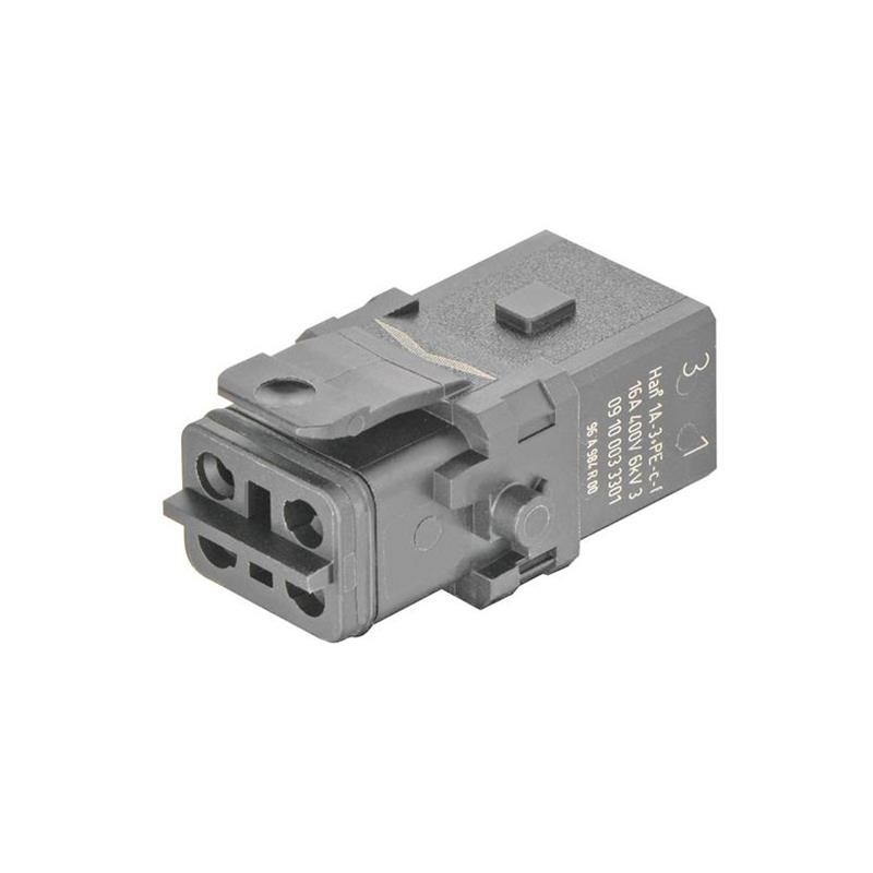 1 pcs : 09100033301 - 1A 3+PE FEM CRIMP INSERT SLATCH