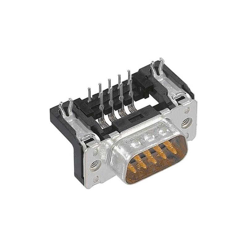 1 pcs : 09651636811 - CONN D-SUB PLUG 9POS R/A SLDR