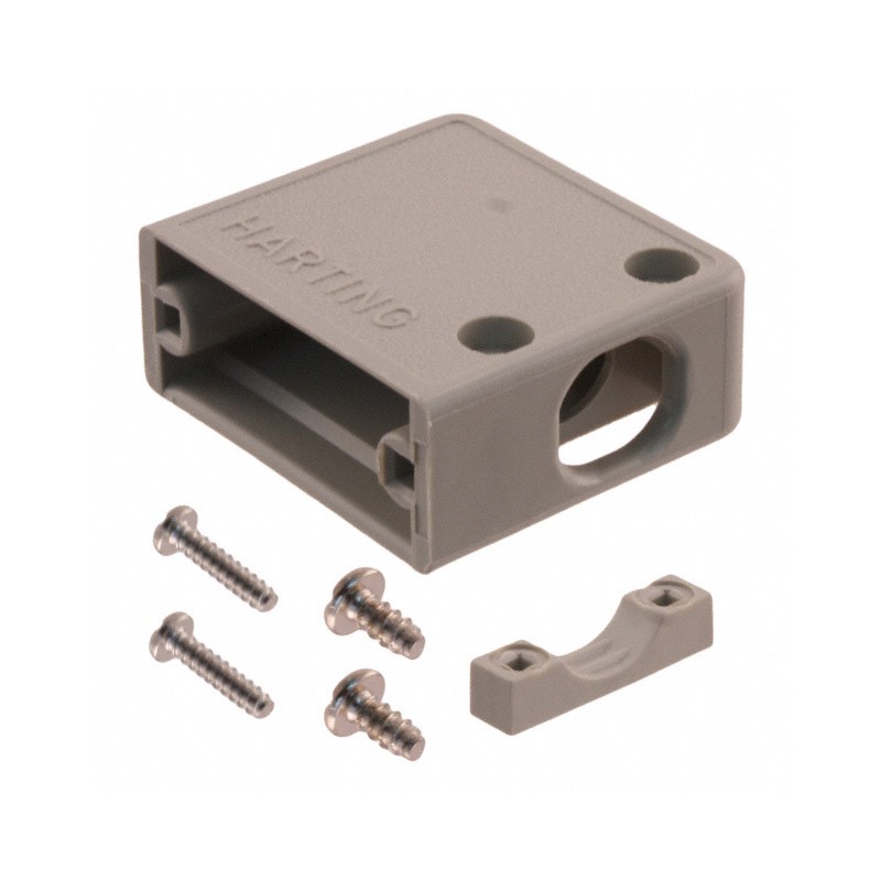 1 pcs : 09670090511 - CONN BACKSHELL 9POS 90DEG GRAY