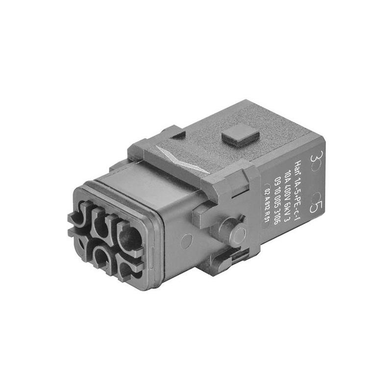 1 pcs : 09100053106 - 1A 5+PE FEM CRIMP INSERT LLEVER