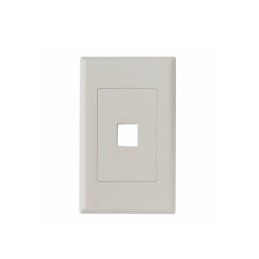 1 pcs : FPDS1-FW - SCREWLESS DECORA 1 PORT FACEPLAT