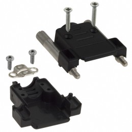 1 pcs : 973-009-010R011 - CONN BACKSHELL 9POS 180DEG BLACK