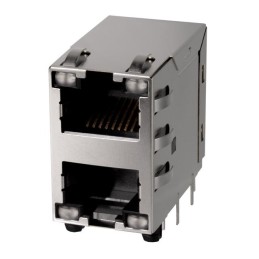 1 pcs : SS-74500-043 - 2X1 SHIELDED STACK JACK