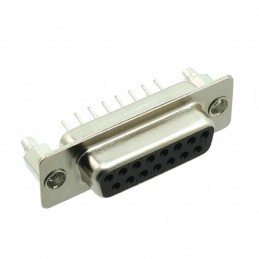 1 pcs : K85X-AD-15S-BR - CONN D-SUB RCPT 15POS VERT SLDR