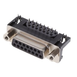 1 pcs : KF22X-A15S-NJ - CONN D-SUB RCPT 15POS R/A SLDR