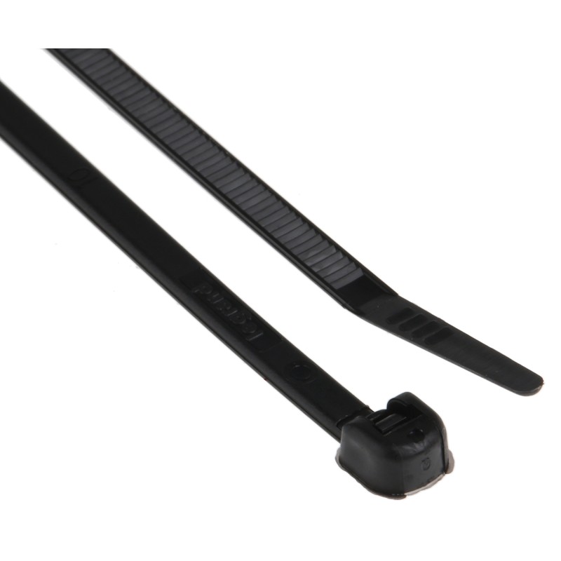 100 pcs - Legrand Cable Tie, 180mm x 3.5 mm, Black Nylon, Pk-100