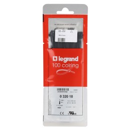 100 pcs - Legrand Cable Tie, 180mm x 3.5 mm, Black Nylon, Pk-100