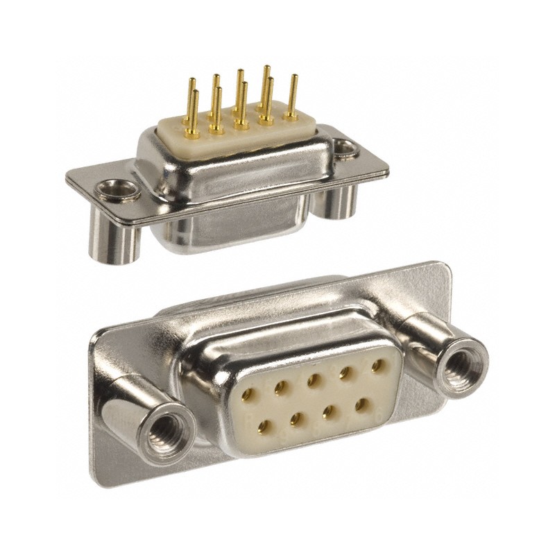 1 pcs : 172-E09-213R031 - CONN D-SUB RCPT 9P PNL MNT SLDR