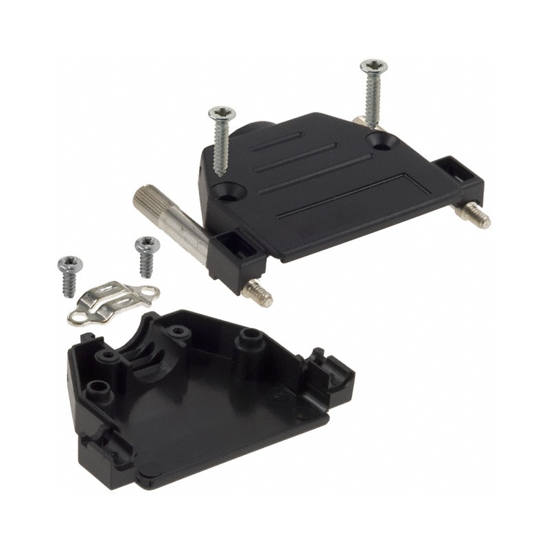 1 pcs : 973-025-010R011 - CONN BACKSHELL 25POS 180DEG BLK