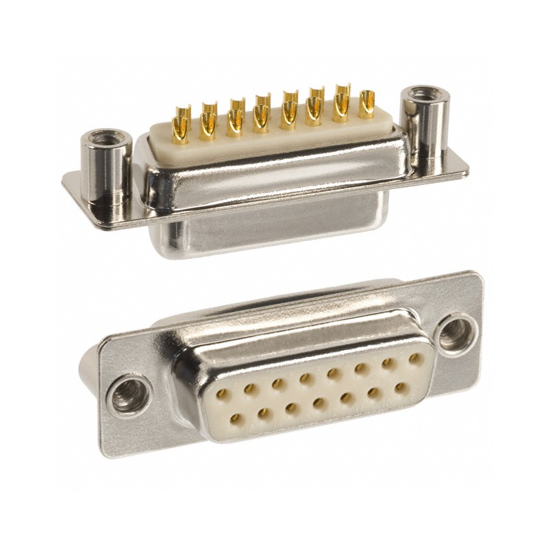 1 pcs : 172-E15-203R021 - CONN D-SUB RCPT 15POS PNL MNT