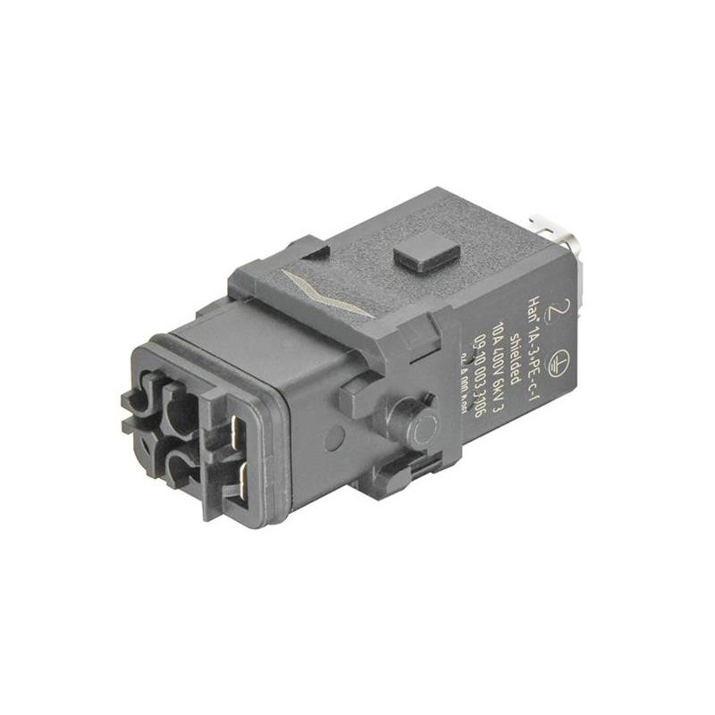 1 pcs : 09100033106 - 1A 3+PE FEM SHIELD CRIMP LLEVER