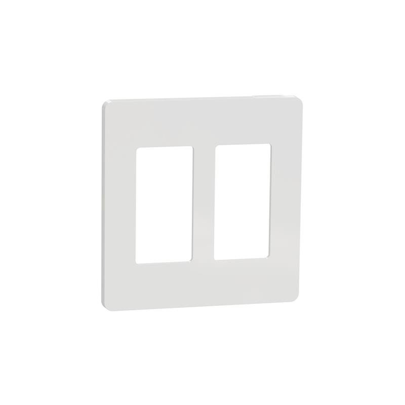 1 pcs : SQWP141002WH - 2 GANG SCREWLESS MATTE WALL PLAT