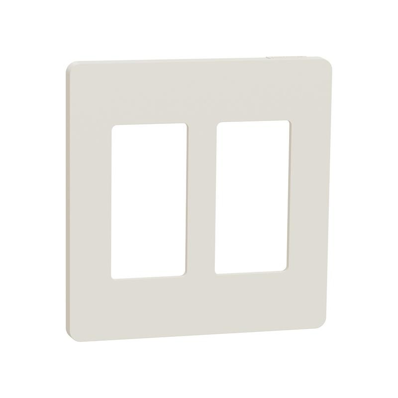 1 pcs : SQWP141002LA - 2 GANG SCREWLESS MATTE WALL PLAT