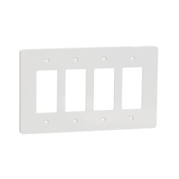 1 pcs : SQWS141004WH - 4 GANG MID+ WALL PLATE WH