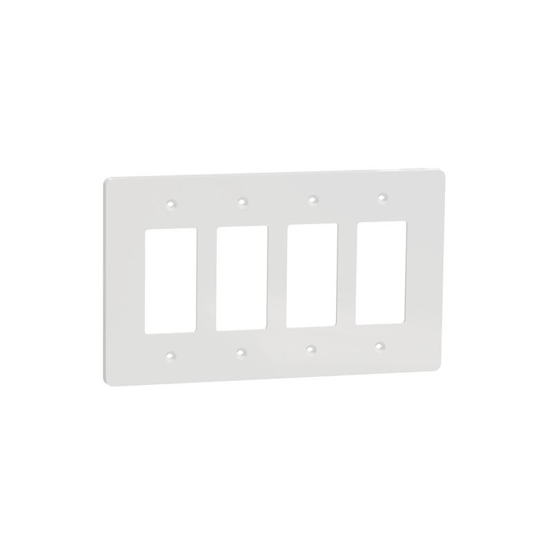 1 pcs : SQWS141004WH - 4 GANG MID+ WALL PLATE WH