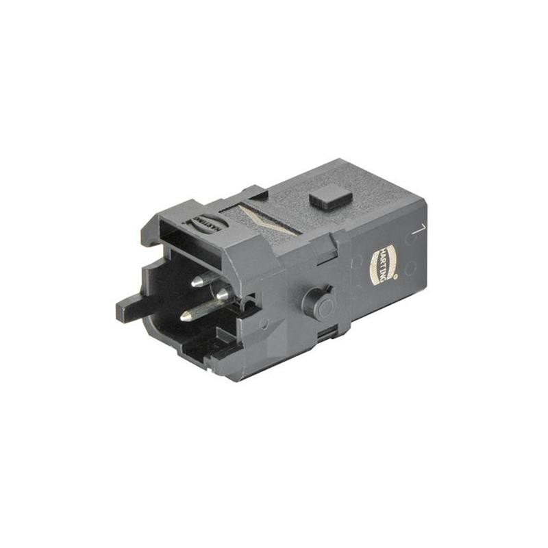 1 pcs : 09100022601 - 1A 2+PE MALE SCREW INSERT SLATCH