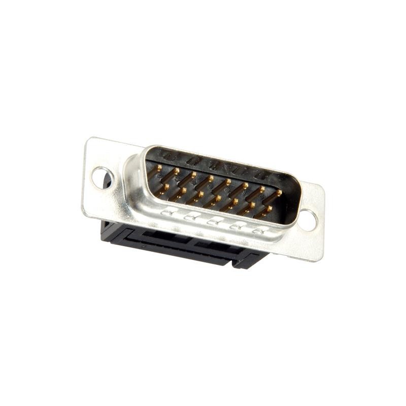 1 pcs : K99X-15P-BLK - CONN D-SUB PLUG 15POS IDC