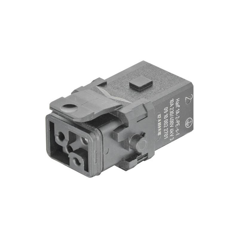 1 pcs : 09100022701 - 1A 2+PE FEM SCREW INSERT SLATCH