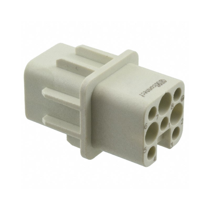 1 pcs : 0936010077 - 7P + PE FEMALE INSERT 10A 250V,
