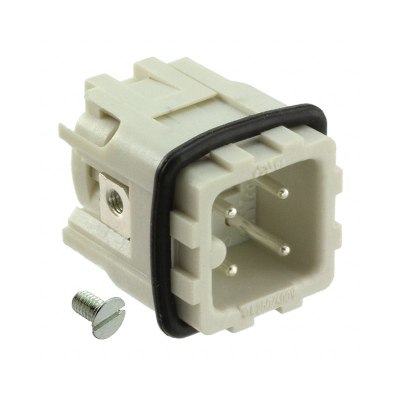 1 pcs : 0936010125 - 3P MALE INSERT 10A 250V, UL600V,