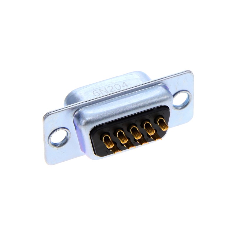 1 pcs : DE-9P-NR - CONN D SUB 9 POS PIN CABLE CONN