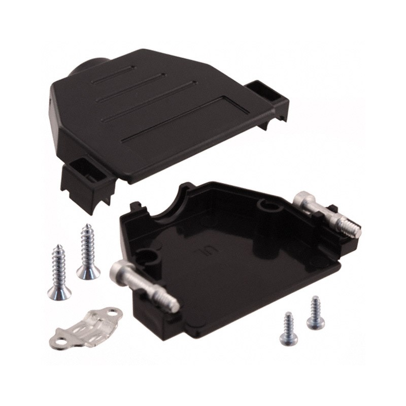 1 pcs : 09670250442 - CONN BACKSHELL 25POS 180DEG BLK