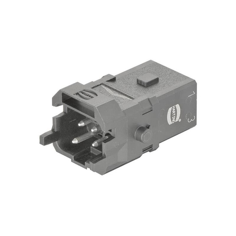 1 pcs : 09100032601 - 1A 3+PE MALE SCREW INSERT SLATCH