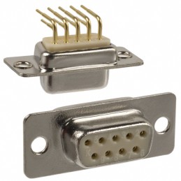 1 pcs : 173-E09-213R001 - CONN D-SUB RCPT 9POS R/A SLDR