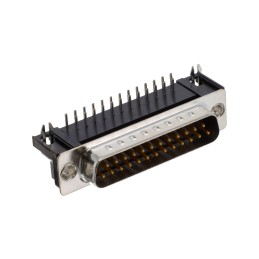 1 pcs : ZEDBL25-P-BA - CONN D-SUB PLUG 25POS R/A SLDR