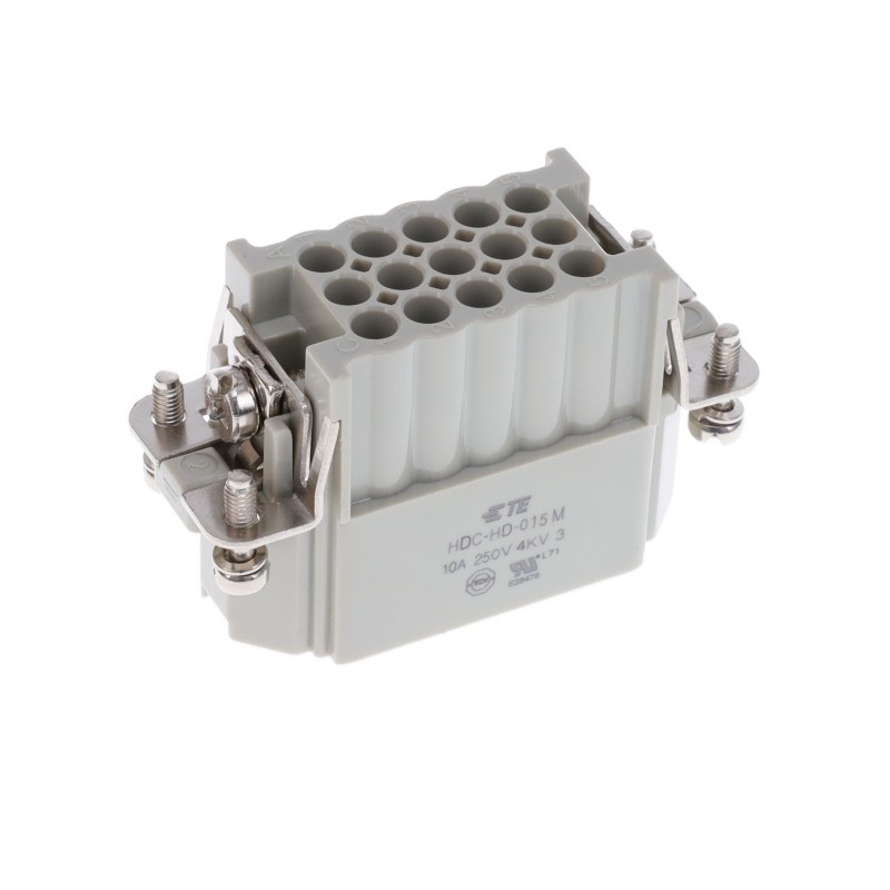 1 pcs : HD-015-M - INSERT MALE 15POS+1GND CRIMP