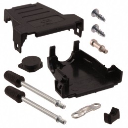 1 pcs : 09670150434 - CONN BACKSHELL 15P 90/180DEG BLK