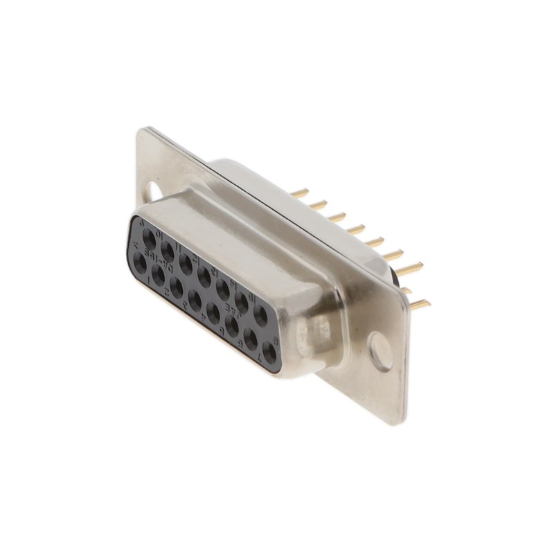 1 pcs : DA-15SF-T-N - CONN D-SUB RCPT 15P PNL MNT SLDR
