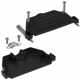 1 pcs : 973-037-010R011 - CONN BACKSHELL 37POS 180DEG BLK