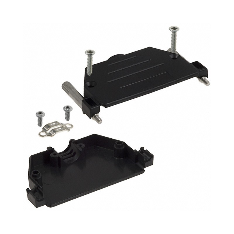 1 pcs : 973-037-010R011 - CONN BACKSHELL 37POS 180DEG BLK