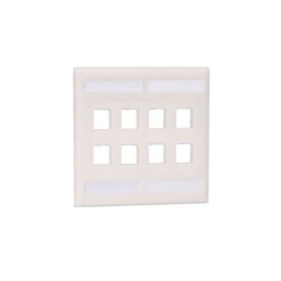1 pcs : NK8FWH - FACEPLATE DBL GANG 8PORT WHT