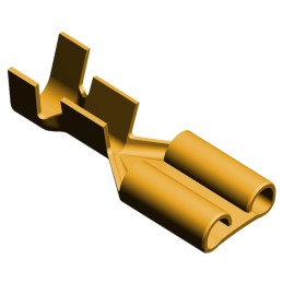 100 pcs - TE Connectivity FASTON .250 Uninsulated Female Spade Connector, Receptacle, 6.35 x 0.81mm Tab Size