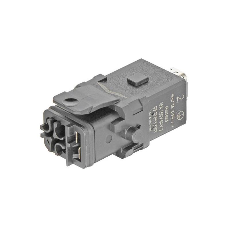 1 pcs : 09100033101 - 1A 3+PE FEM SHIELD CRIMP SLATCH