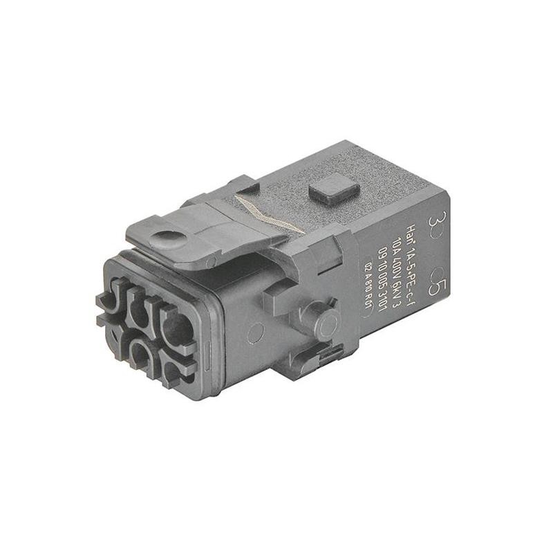 1 pcs : 09100053101 - 1A 5+PE FEM CRIMP INSERT SLATCH