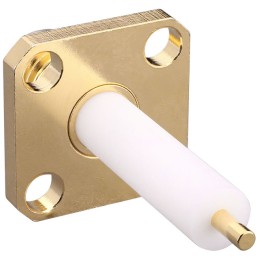 1 pcs : CONSMA016-15-G - SMA FML, 4-HOLE FLANGE, GOLD