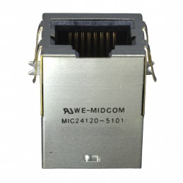 1 pcs : 7498011002 - CONN JACK 1PORT 100 BASE-T SMD