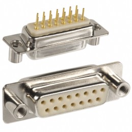 1 pcs : 172-E15-213R031 - CONN D-SUB RCPT 15P PNL MNT SLDR