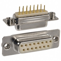 1 pcs : 172-E15-213R011 - CONN D-SUB RCPT 15P PNL MNT SLDR