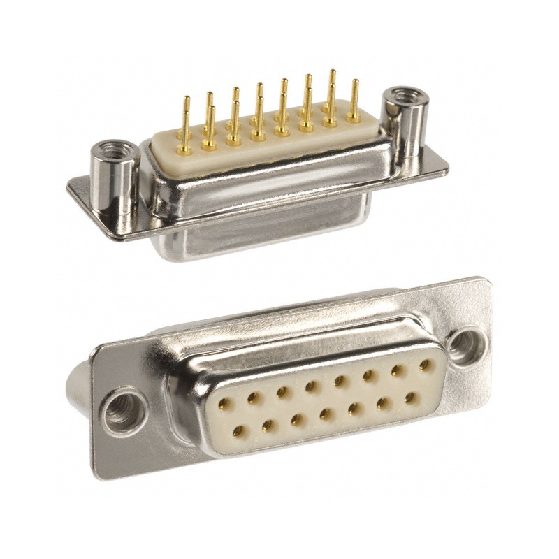 1 pcs : 172-E15-213R021 - CONN D-SUB RCPT 15P PNL MNT SLDR