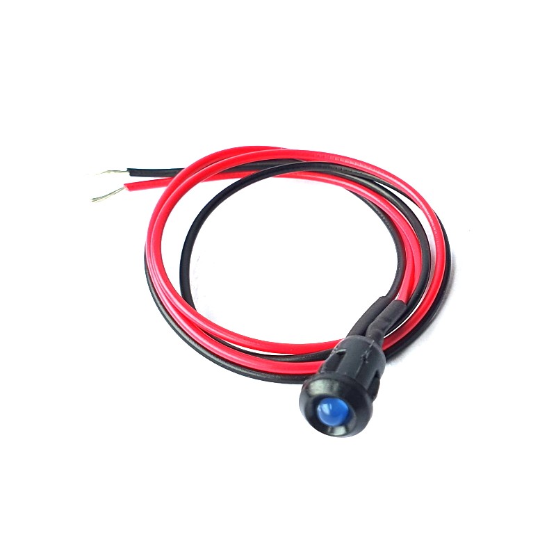 1 pcs - CML Innovative Technologies TA30XXXX Series Blue Panel Mount Indicator, 24V dc, 6mm Mounting Hole Size, Lead Wires