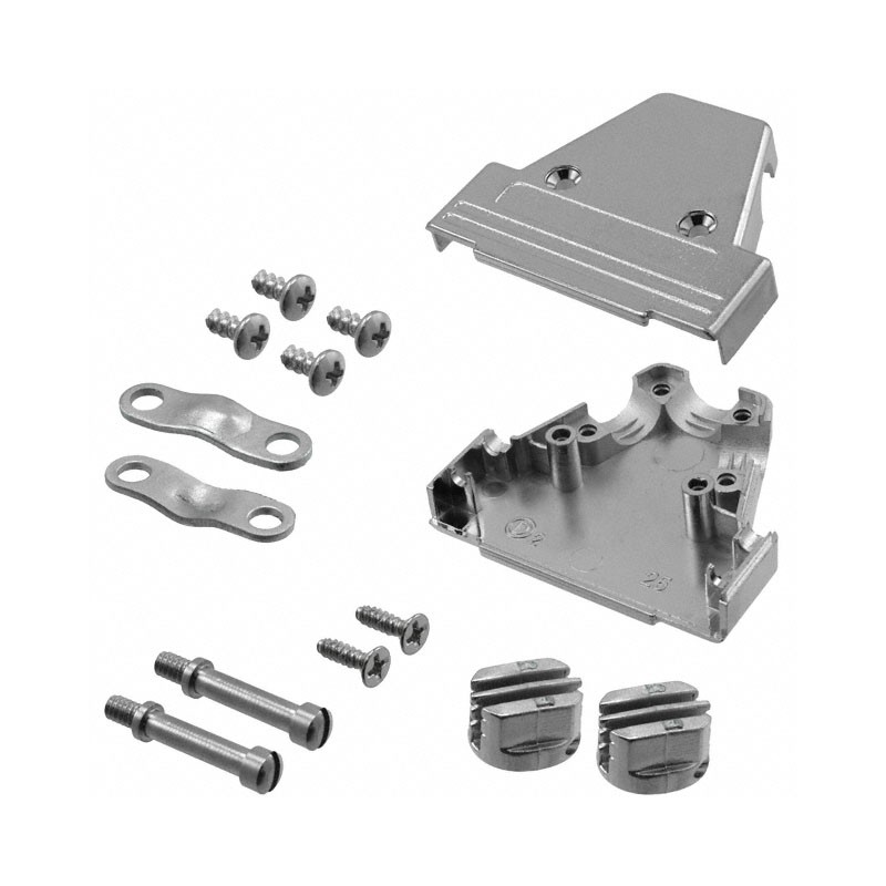 1 pcs : 975T025-020R121 - CONN BACKSHELL 25P 90/180DEG SHD