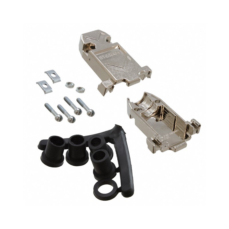 1 pcs : 980-2000-350 - CONN BACKSHELL 9POS 180DEG SHLD