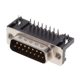 1 pcs : K22X-A15P-N30 - CONN D-SUB PLUG 15POS R/A SLDR