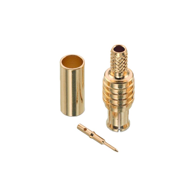 1 pcs : 60646031210320 - MCX STRAIGHT PLUG, CRIMP TYPE FO