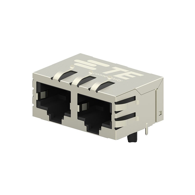 1 pcs : 5-2301996-2 - CONN JACK 2PORT 100 BASE-T PCB